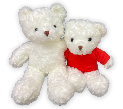 18-497 24cm Rose Fur Teddy Bear