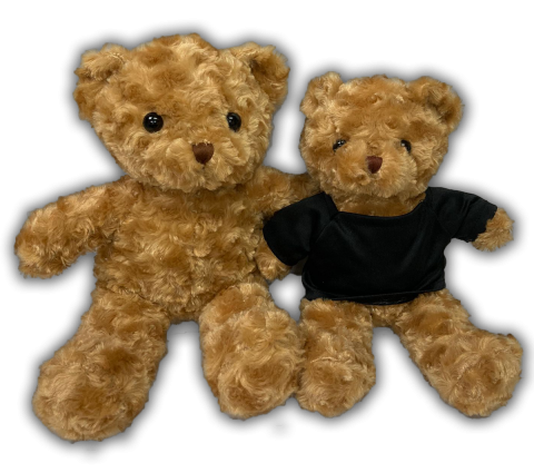 18-499 24cm Rose Fur Teddy Bear
