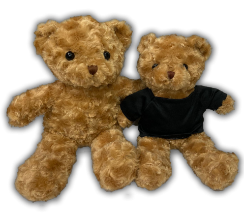 18-498 20cm Rose Fur Teddy Bear