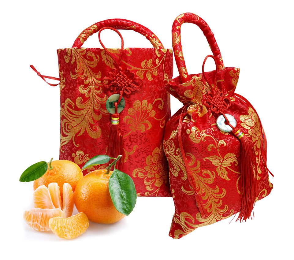 Satin Mandarin Orange Bag